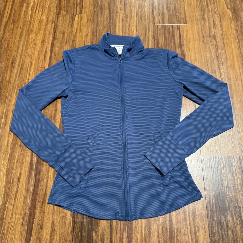 Tommy Bahama Lacquet & Paddle Women's Athletic Jacket Navy Lightweight Zip XS